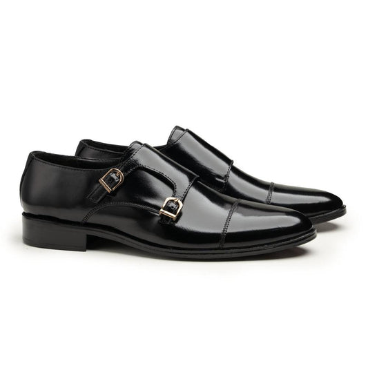Double Monk Straps - N58 Black - Cobblers-pk