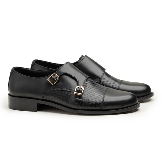 Double Monk Straps - 063-JALI-41-BLK - Cobblers-pk