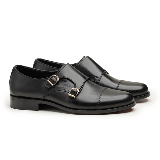 Double Monk Straps - 063P-40-BLK - Cobblers-pk