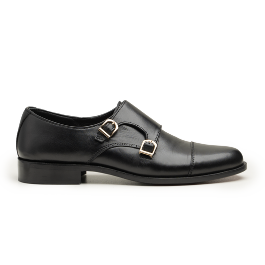 Double Monk Straps - 063P-40-BLK - Cobblers-pk