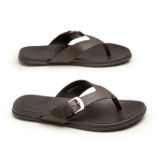 Slippers CUT BUCKLE BRN