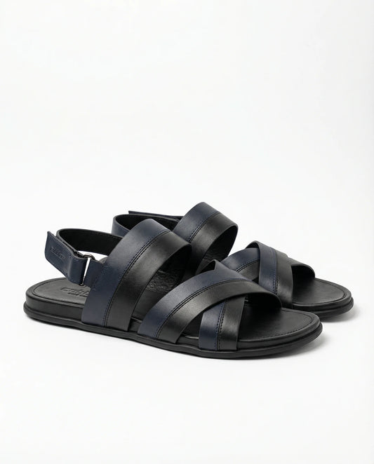 CGSC 26 BLCK Cross Strap Sandals