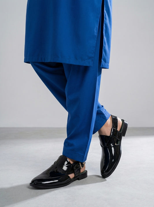 Black PS01PT Peshawari Sandals