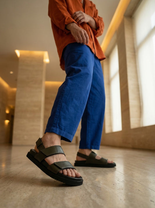 Green 7006-9 Sandals