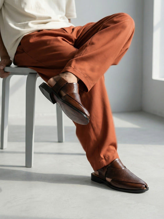 Brown PS06 Peshawari Sandals