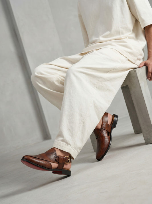 Mustard PS01MT Peshawari Sandals