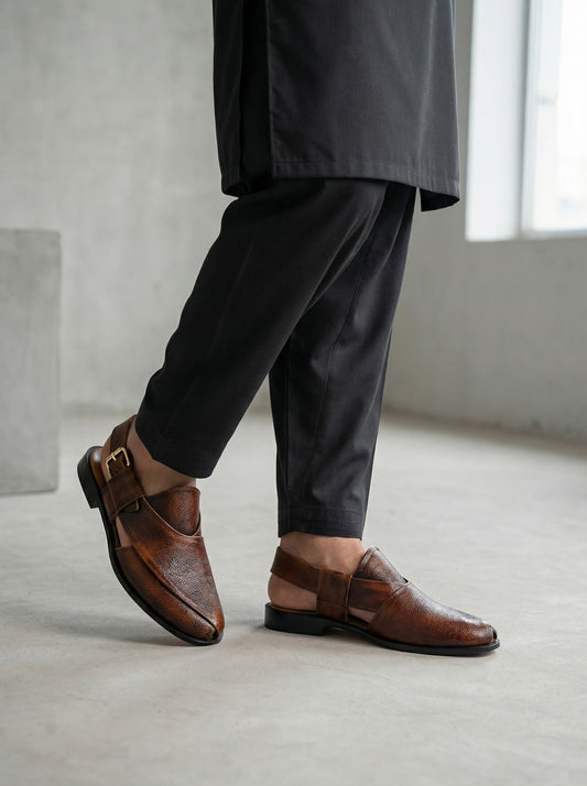 Mustard PS01MT Peshawari Sandals