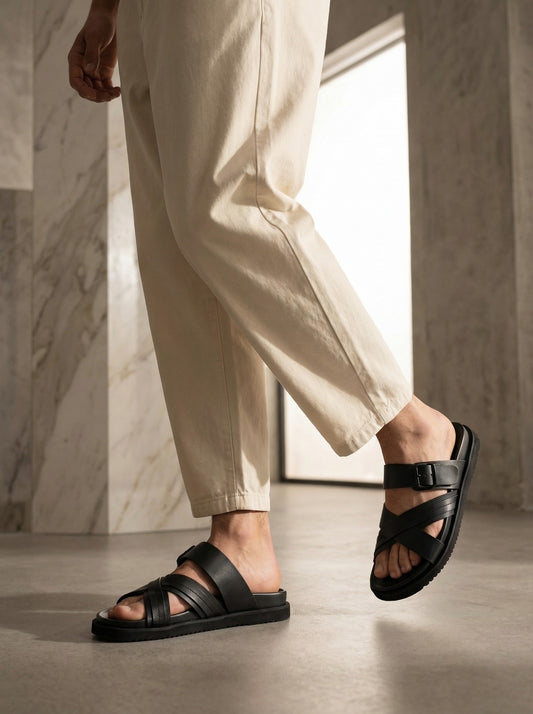 Black 1599-1 Slippers