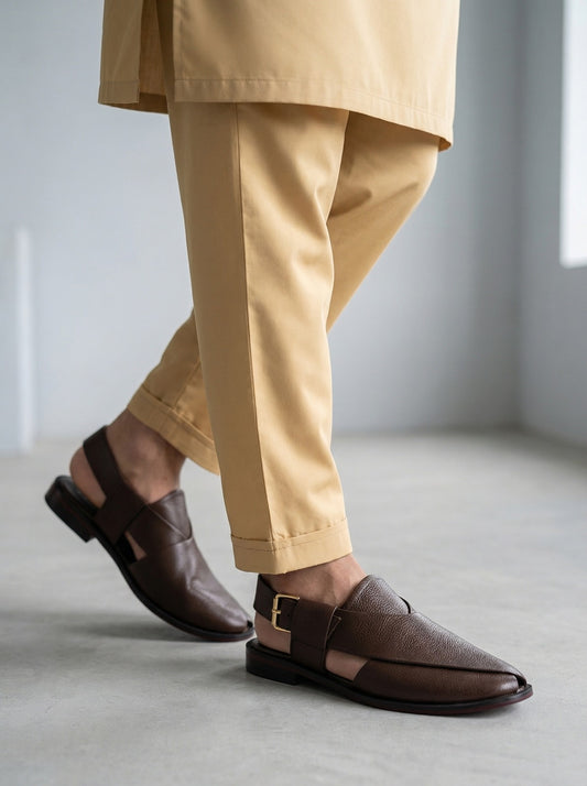 Coffee PS01MT Peshawari Sandals