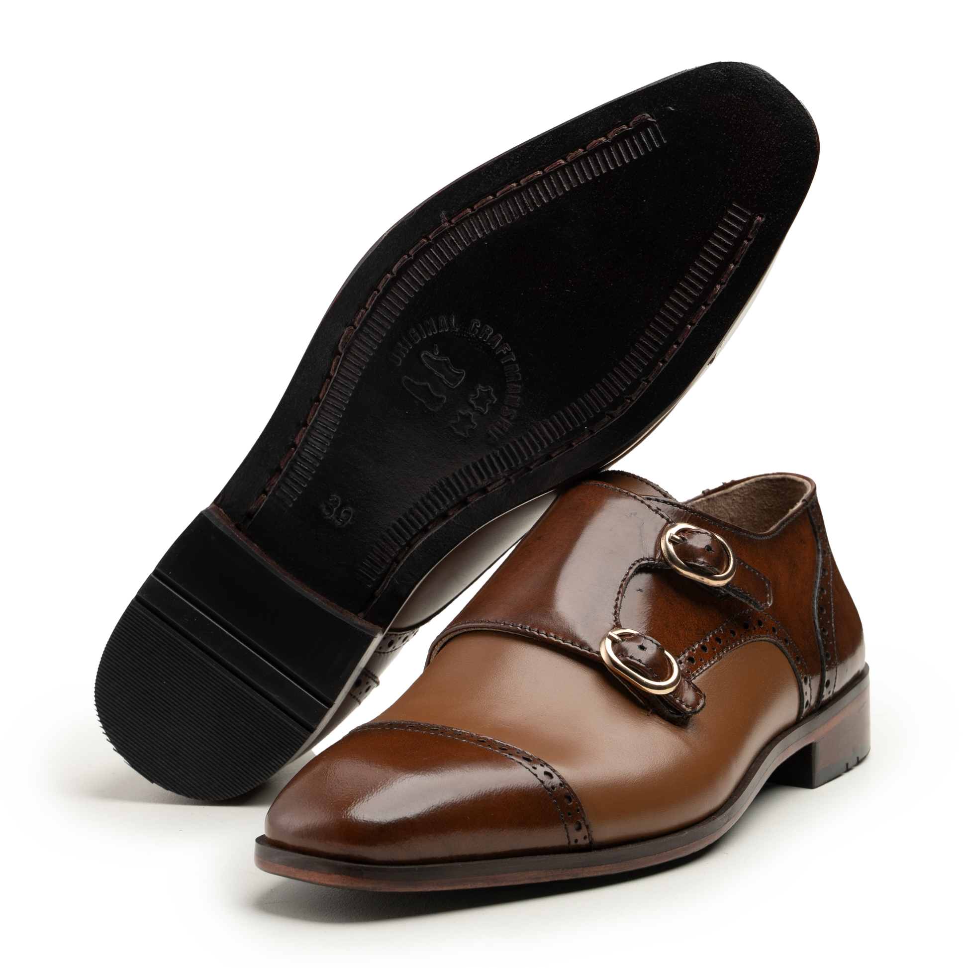 Double Monk Straps - 450-Y 43/BRN - Cobblers-pk