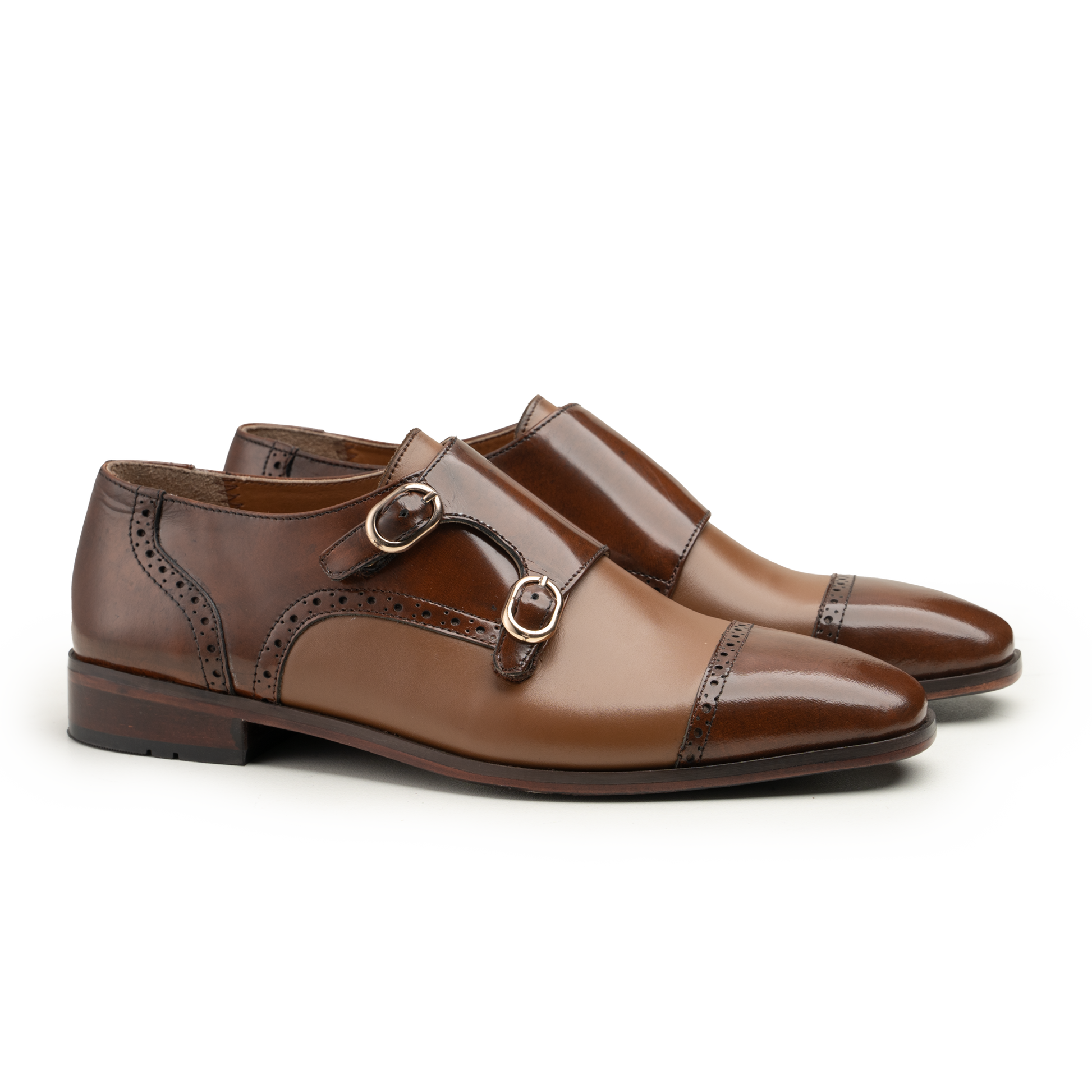 Double Monk Straps - 450-Y 43/BRN - Cobblers-pk