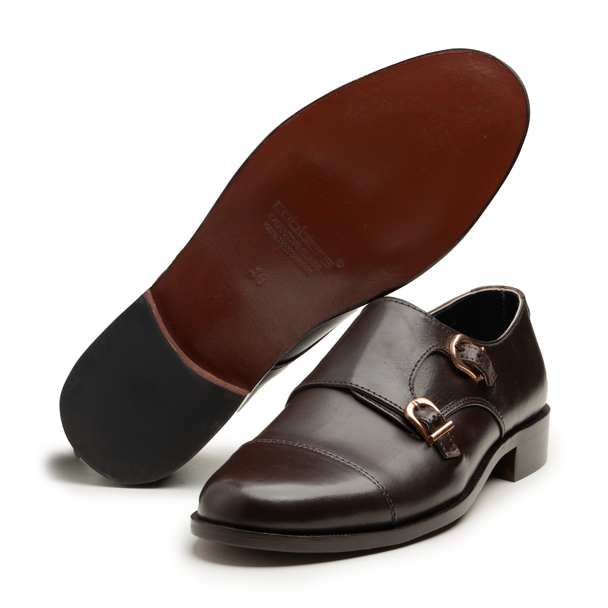 Double Monk Straps - 063P-40-BRN - Cobblers-pk